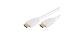PremiumCord HDMI High Speed + Ethernet kabel,bílý, zlacené konektory, 2m PremiumCord HDMI High Speed + Ethernet kabel,bílý, zlacené konektory, 2m