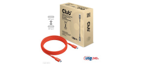 Club3D kabel USB-C, Oboustranný USB-IF Certifikovaný data kabel, Data 480Mb,PD 240W(48V/5A) EPR M/M 2m Club3D kabel USB-C, Oboustranný USB-IF Certifikovaný data kabel, Data 480Mb,PD 240W(48V/5A) EPR M/M 2m