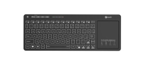 C-TECH Klávesnice WLTK-03, Bezdrátová, Touchpad, černá
