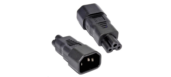Adaptér IEC C14 na IEC C5 "trojlístek" napětí 230V, 10A