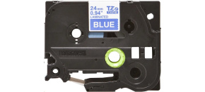 BROTHER TZE555 - kazeta TZ šířky 24mm, laminovaná TZE-555, modrá/bílé písmo BROTHER TZE555 - kazeta TZ šířky 24mm, laminovaná TZE-555, modrá/bílé písmo