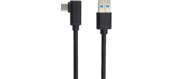 PREMIUMCORD Kabel USB typ C/M zahnutý konektor 90° - USB 3.0 A/M, 50cm