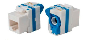 Keystone Cat5E, UTP, samozařezávací se zámkem, bílý