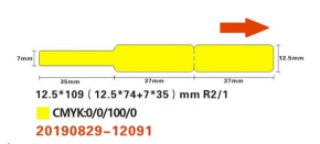 Niimbot štítky na kabely RXL 12,5x109mm 60ks Yellow pro D11 a D110 Niimbot štítky na kabely RXL 12,5x109mm 60ks Yellow pro D11 a D110