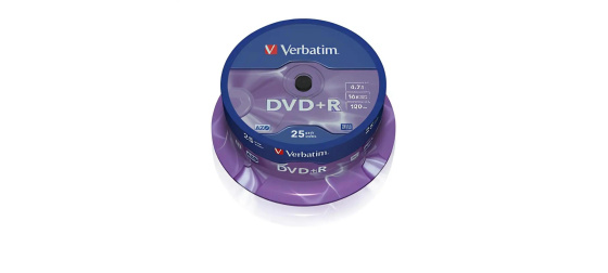 VERBATIM DVD+R(25-Pack)Spindle/General Retail/16x/4.7GB
