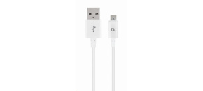 GEMBIRD Kabel MicroUSB - USB, 1m, bílá GEMBIRD Kabel MicroUSB - USB, 1m, bílá
