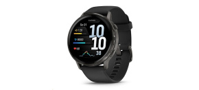 Garmin Venu® 4 - 45 mm Slate a Černý silikonový řemínek Garmin Venu® 4 - 45 mm Slate a Černý silikonový řemínek