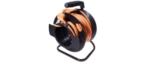 PREMIUMCORD Prodlužovací přívod 230V buben 25m, černá