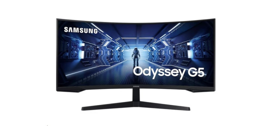 SAMSUNG MT LED LCD Gaming Monitor 34" Odyssey G55T -prohnutý,VA,3440x1440,1ms,165Hz,HDMI ,DisplayPort