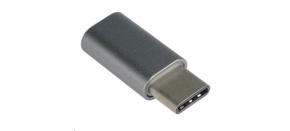 PREMIUMCORD Adaptér USB 3.1 C/male - USB 2.0 Micro-B/female, kovově šedý