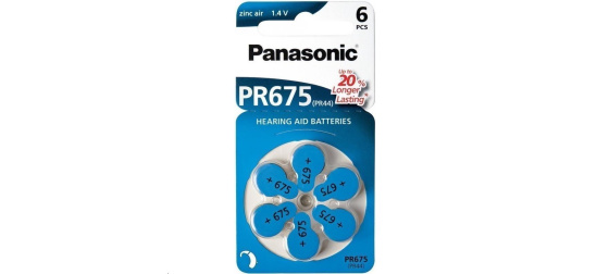 PANASONIC Zinkovzduchová baterie PR-675(44)/6LB AA 1,2V (Blistr 4ks)