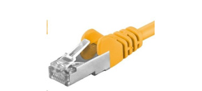 PREMIUMCORD Patch kabel CAT6a S-FTP, RJ45-RJ45, AWG 26/7 2m žlutá