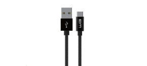 WG - Datový kabel Type-C to USB-A / 3m / nylon braided / black
