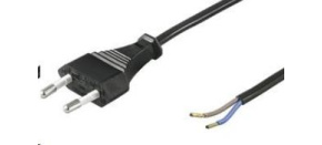 PREMIUMCORD Kabel Flexo síťový dvoužilový 230V s vidlicí 2m černý