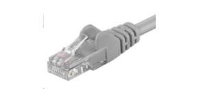 PremiumCord Patch kabel UTP RJ45-RJ45 CAT6 15m šedá