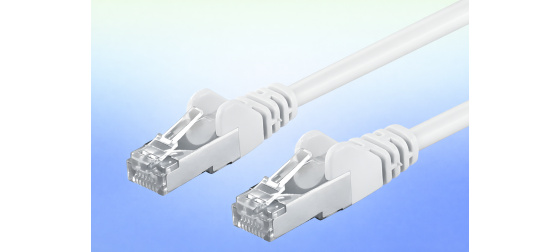 PREMIUMCORD Patch kabel CAT6a S-FTP, RJ45-RJ45, AWG 26/7 0,25m bílá