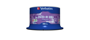 VERBATIM DVD+R(50-pack)/Double Layer/Spindle/ 8X 8.5GB Matt Silver
