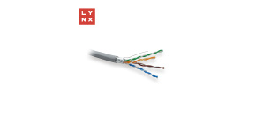 LYNX FTP kabel Cat5e, PVC, 0,5mm, celoměděný, vnitřní, šedý, box 305m