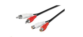 PREMIUMCORD Kabel prodlužovací audio 2x Cinch - 2x Cinch (RCA, M/F) 15m PREMIUMCORD Kabel prodlužovací audio 2x Cinch - 2x Cinch (RCA, M/F) 15m