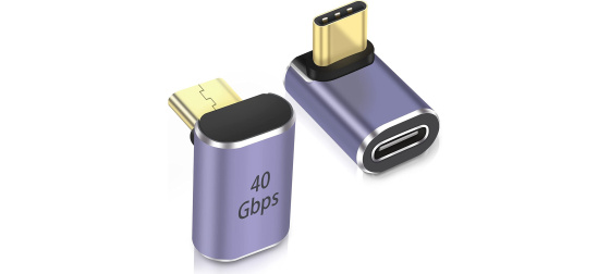 PremiumCord 90° Zahnutý Adaptér USB-C na USB-C, USB 4.0