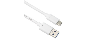 PremiumCord kabel USB-C - USB 3.0 A (USB 3.2 generation 2, 3A, 10Gbit/s) 0.5m, bílá