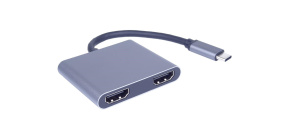 PremiumCord MST adapter USB-C na 2x HDMI, USB3.0, PD, rozlišení 4K a FULL HD 1080p PremiumCord MST adapter USB-C na 2x HDMI, USB3.0, PD, rozlišení 4K a FULL HD 1080p