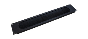 19" vyvazovací panel 2U s kartáčem, černý 19" vyvazovací panel 2U s kartáčem, černý