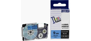 Xerox kompatibilní páska s Casio, XR-9BU1, 9mm x 8m, černý tisk / modrý podklad - ALLPRINT