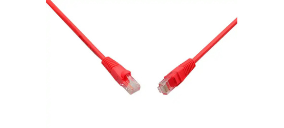 Solarix Patch kabel CAT5E UTP PVC 1m červený snag-proof C5E-114RD-1MB