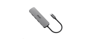 Acer 5IN1 Type- C dongle,HDMI,USB3.0,USB-C,100W PD,Dark Silver