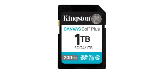 Kingston SDXC karta 1TB Canvas Go! Plus, R:200/W:160MB/s, Class 10, UHS-I, U3, V30