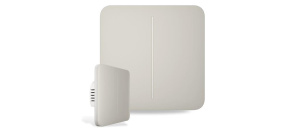 Ajax SoloButton (2-gang) - Samostatné dvou tlačítko pro LightSwitch, ústřicová Ajax SoloButton (2-gang) - Samostatné dvou tlačítko pro LightSwitch, ústřicová