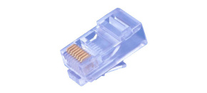 Konektor UTP RJ45 (8p8c), Cat5E, 30µm, licna(lanko) - 100 ks