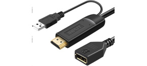 PremiumCord Adaptér HDMI 2.0 na DisplayPort 1.2 rozlišení 4K@60Hz 25cm