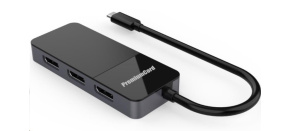 PremiumCord USB-C (DP1.4) na 3x DP1.4 MST 8K Adapter extended, mirror, duplicate režimy zobrazení na třech monitorech PremiumCord USB-C (DP1.4) na 3x DP1.4 MST 8K Adapter extended, mirror, duplicate režimy zobrazení na třech monitorech
