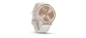 Garmin vívomove® Trend, Nerezová luneta Peach Gold, pouzdro Ivory, silikonový řemínek