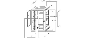 TRITON Dveře 42U sklo,š: 800mm,vč.kování RAL7035
