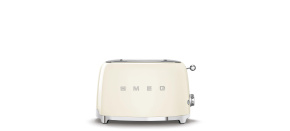 Smeg TSF01CREU toustovač / topinkovač, 2 toasty, 6 úrovní opékání, zásuvka na drobky, styl. 50. let, krémový