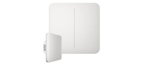 Ajax  SoloButton (2-gang) - Samostatné dvou tlačítko pro LightSwitch, bílá