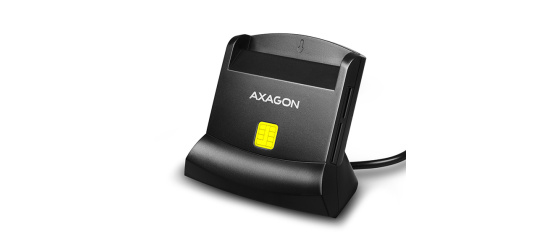 AXAGON CRE-SM2, USB-A StandReader 4-slot čtečka Smart card (eObčanka) + SD/microSD/SIM, kabel 1.3 m