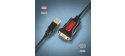 AXAGON ADS-1PSN, USB-A 2.0 - sériový RS-232 DB9-M Prolific adaptér / kabel 1.5m