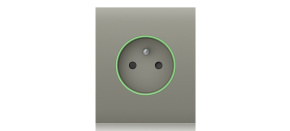 Ajax CenterCover (smart) - Středový kryt zásuvky, horizontální, olivová Ajax CenterCover (smart) - Středový kryt zásuvky, horizontální, olivová