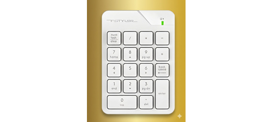 A4tech FSTYLER bezdrátová numerická klávesnice, bílá