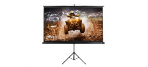 Projekční plátno AVELI stativ, 221x125cm (16:9) 100", černý tubus