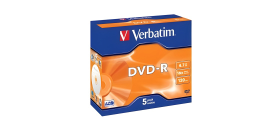 VERBATIM DVD-R (5-pack)Jewel/16x/4.7GB