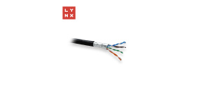 LYNX FTP kabel, Cat5e, PE (Fca), 0,5mm, celoměděný, venkovní, černý, box 305m