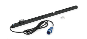 TRITON Vertikální rozvodný panel 20x IEC C13 + 4x IEC C19, 2x16A jistič, výška 1281mm, černý TRITON Vertikální rozvodný panel 20x IEC C13 + 4x IEC C19, 2x16A jistič, výška 1281mm, černý