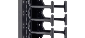 TRITON vertikální vyvazovací panel 42U, dvouřadý, pro rozvaděče šířky 800mm z řady RMA, RZA, RDA, RTA, RYA, černý