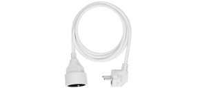 Solight prodlužovací přívod - spojka, 1 zásuvka, 1,5m, 3 x 1mm2, bílá