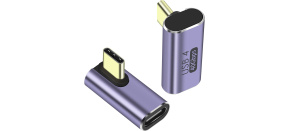 PremiumCord zahnutý 90° Adaptér USB-C na USB-C, USB 4.0